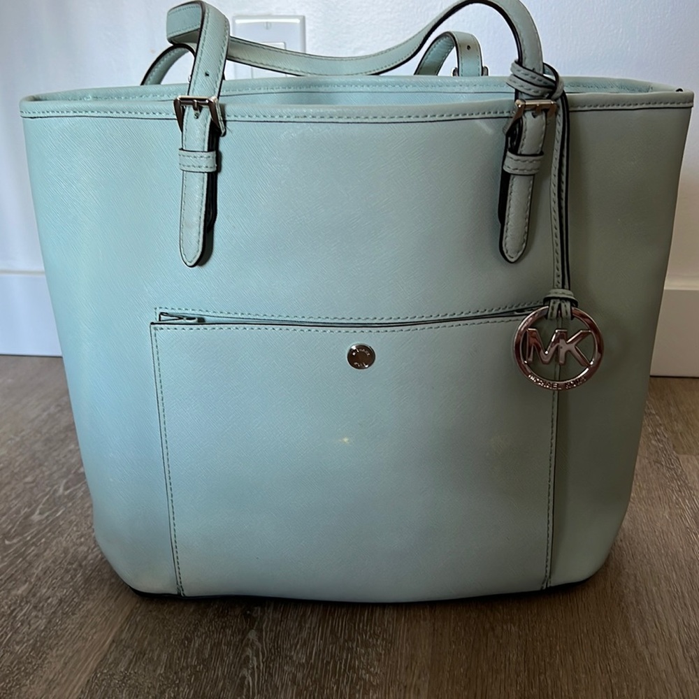 Michael Kors Jet Setlight Bue Green Tote
